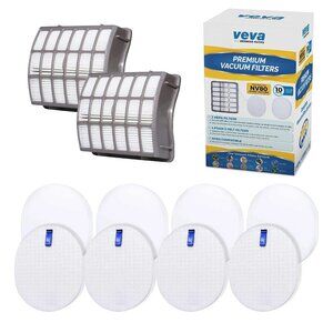 NEW VEVA Complete Premium Vacuum Filter Set, 10 Pieces